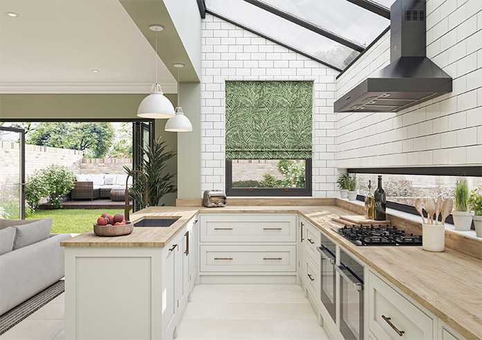 Acoustic Velvet, Leaf Green - Roman Blind - Image 8